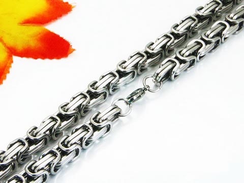 Hustý mužský reťazec strieborná oceľ 60 cm kráľovský