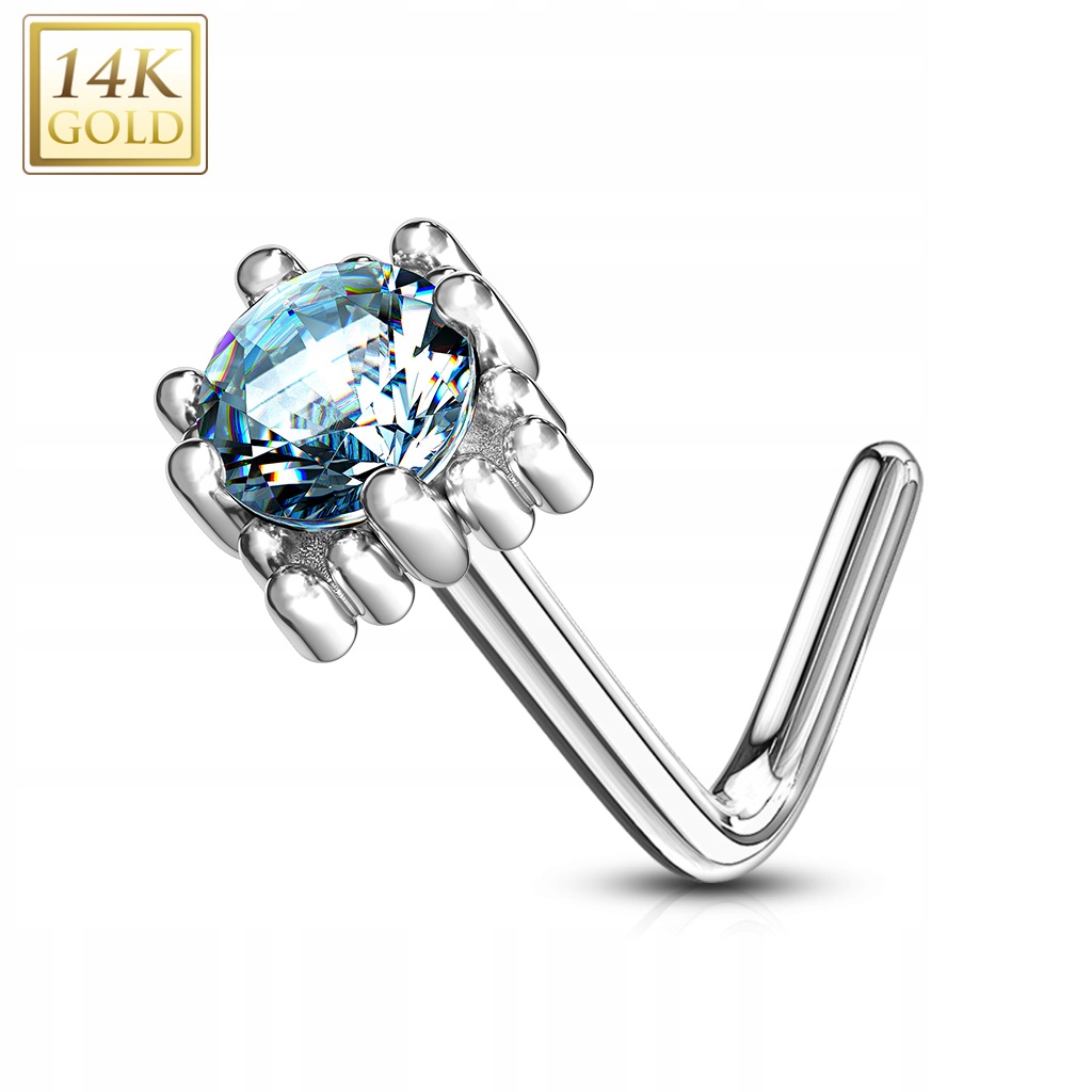 Piercing do nosa, hviezda, zlato 585