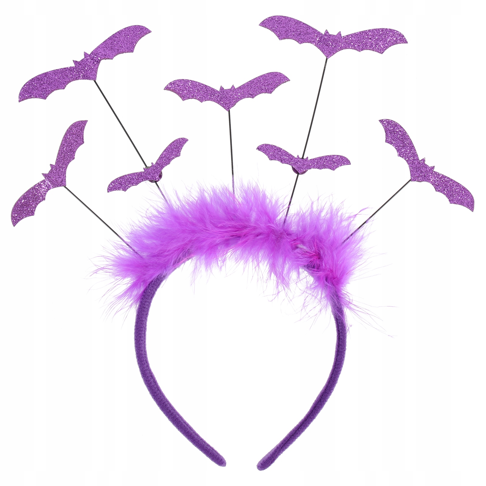 Halloween Bat Plume Puse Hair Band Kreatívne vlasy