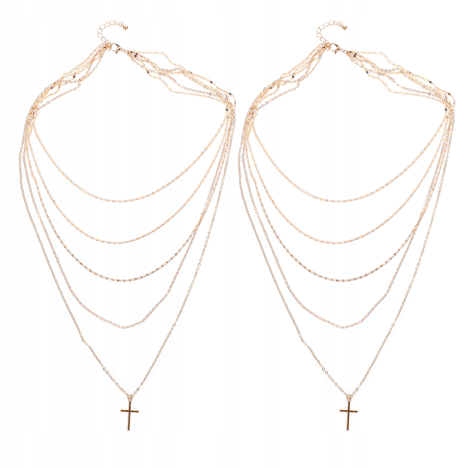 Hip Hop Multi -Layer Jewelry Choker náhrdelník