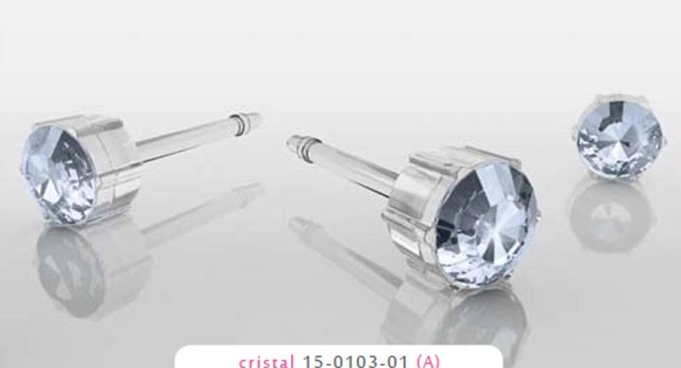 Hypoalergénne náušnice Jet Silver Bl