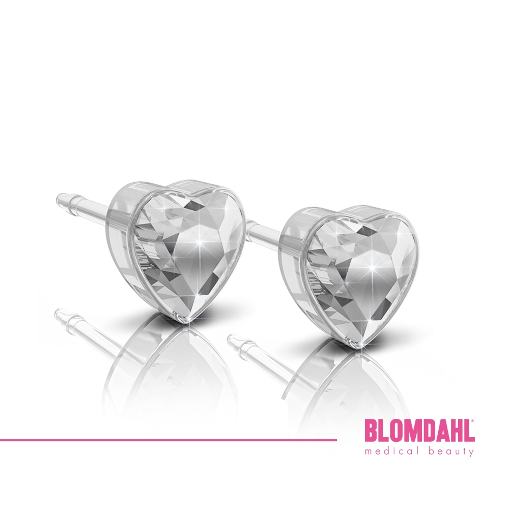 Hypoalergénne náušnice Heart Crystal Blomdahl