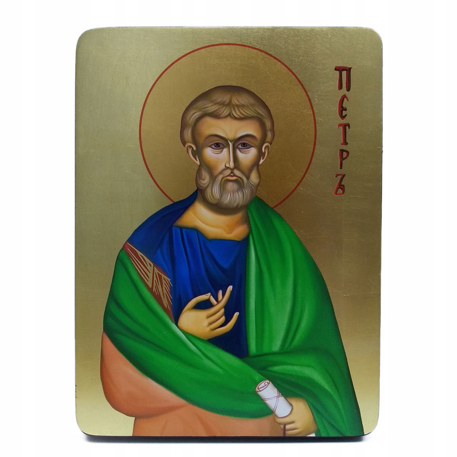 Stredná ikona 17x23cm Saint. Piotr na doske - 02899
