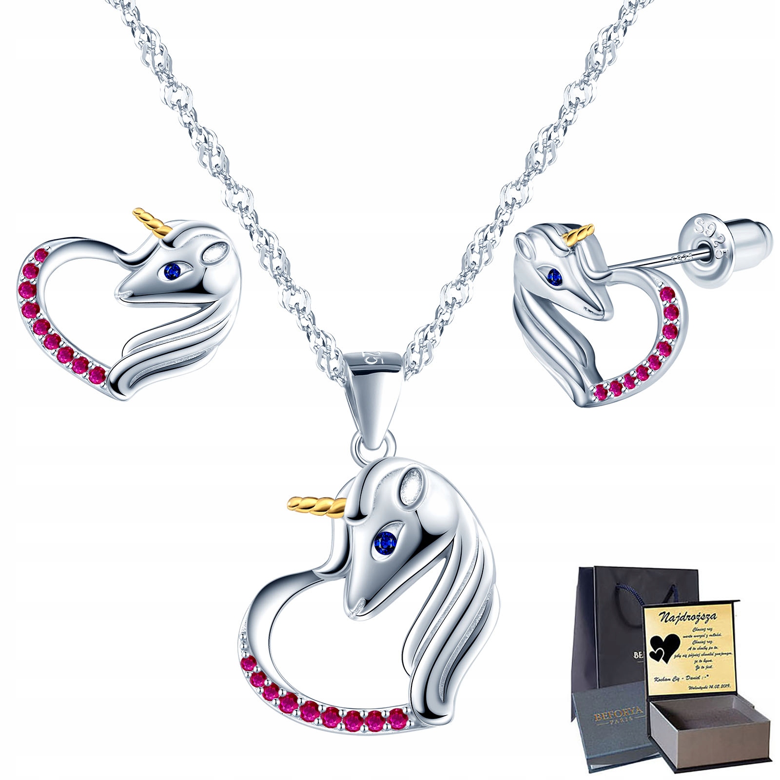 Unicorn Silver sada zirkónových striebro 925 ro