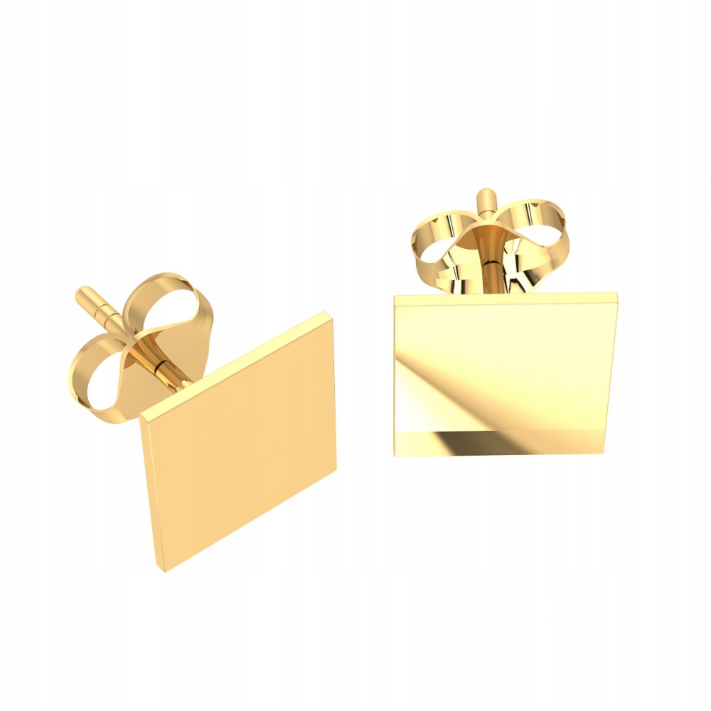 Klasické náušnice Square Square Simple 585