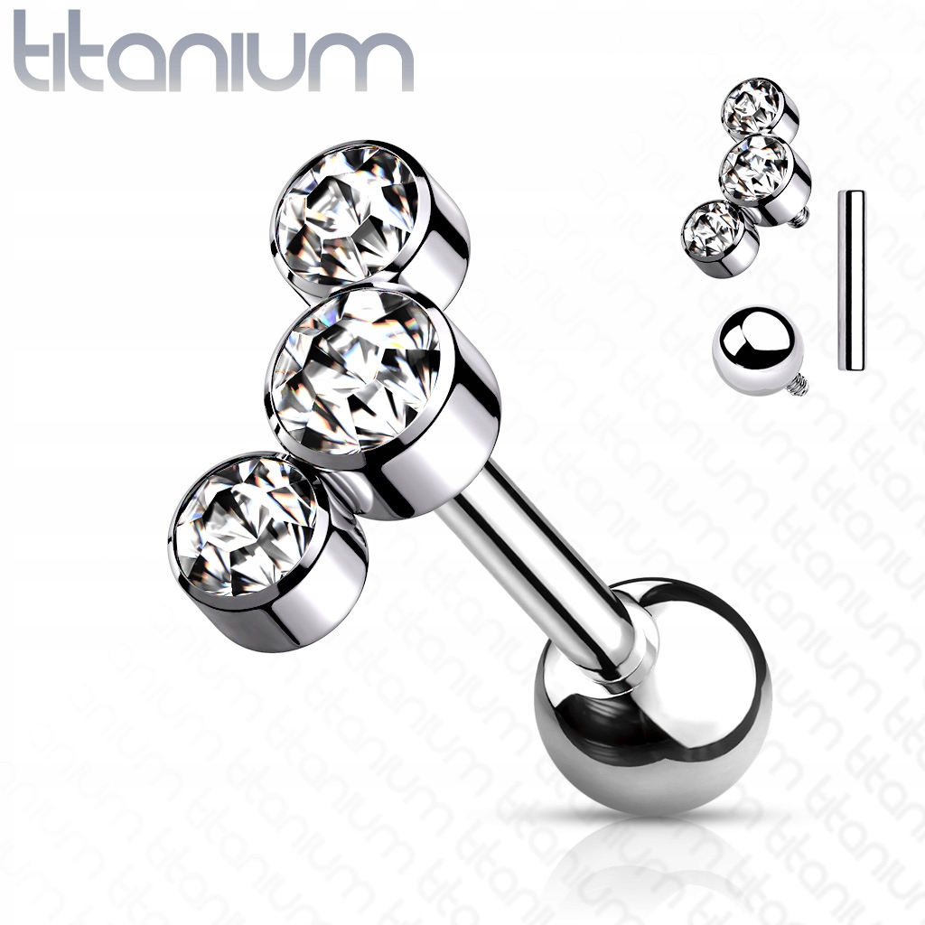 CARTILAGE EARRING TRAGUS HELIX CRYSTAL EAR