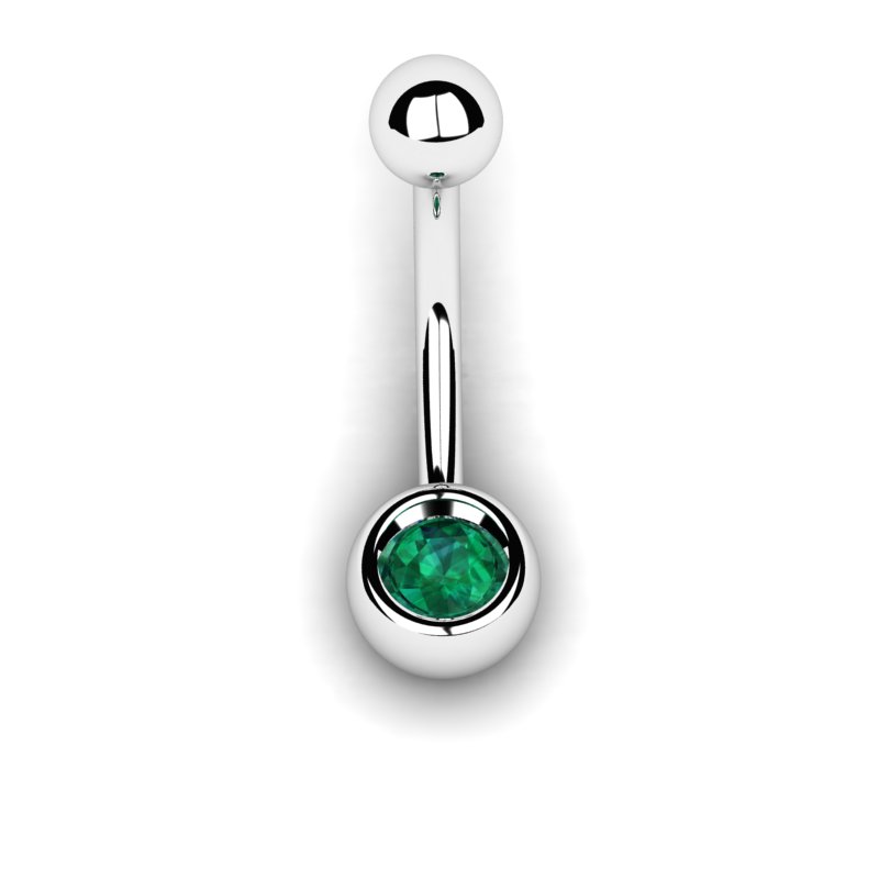 BIELY ZLATÝ ŠEDÝ NÁUŠNÝ PRÍRODNÝ EMERALD
