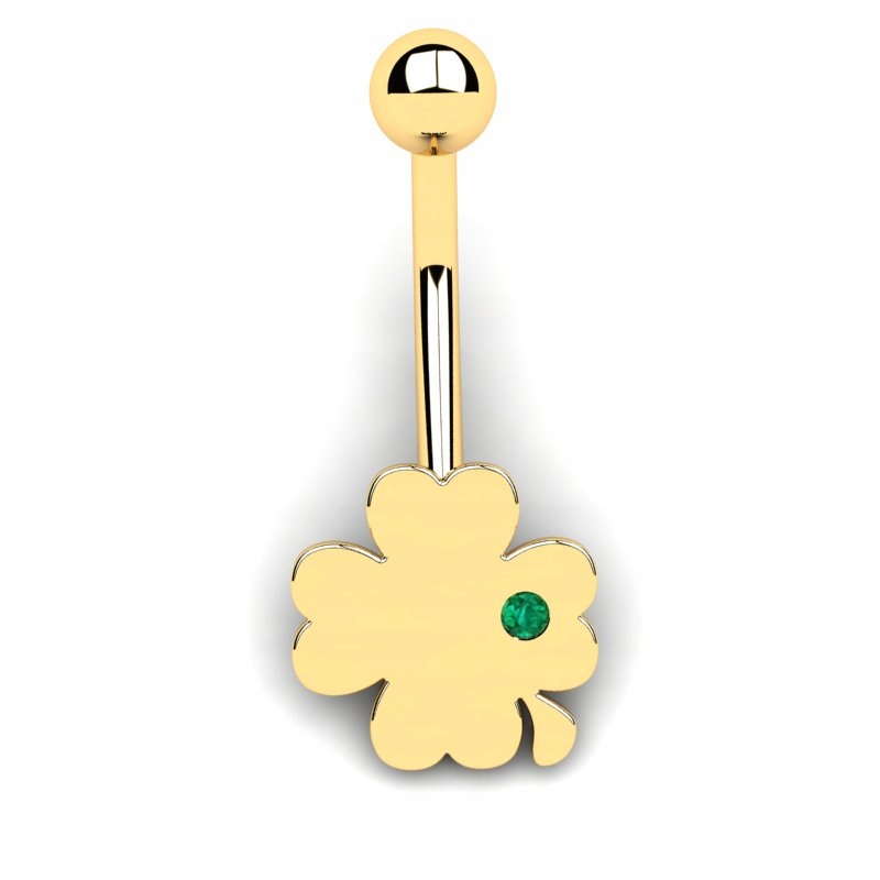 ZLATÝ CLOVER NÁUŠNICE S EMERALDOM