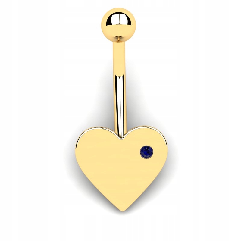 ZLATÉ SRDCE NÁUŠNICE S RYBÍROM SAPPHIRE 14 K