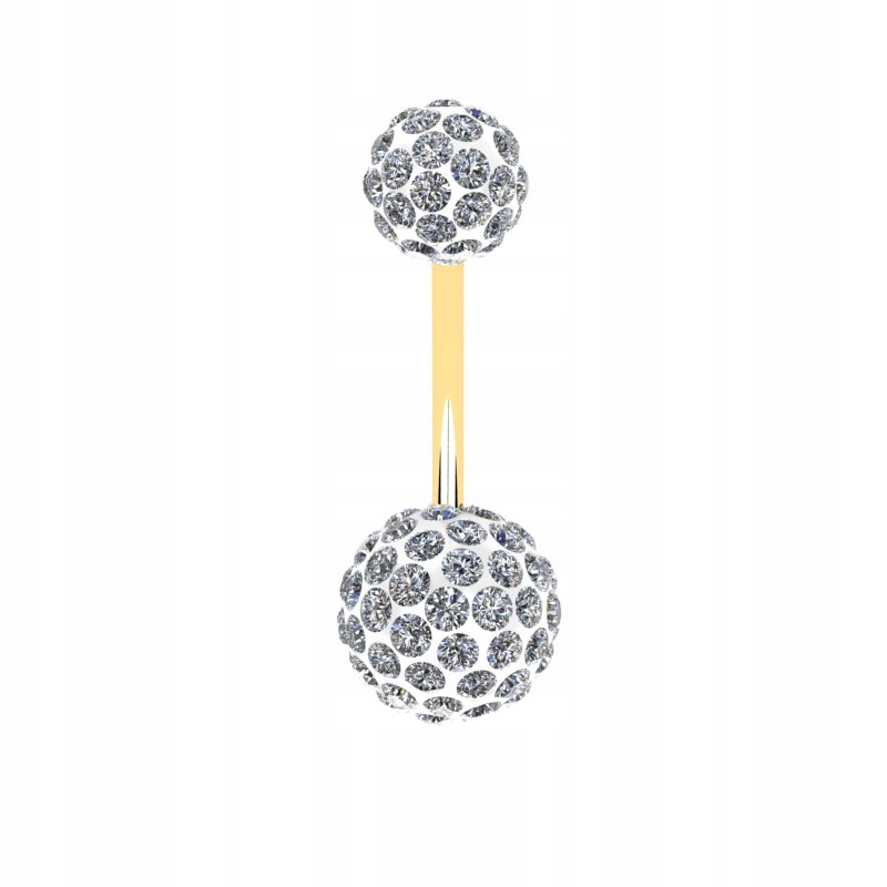 ZLATÝ KAPUCNÝ NÁUŠNICU S KAMENAMI SWAROVSKI 14KR