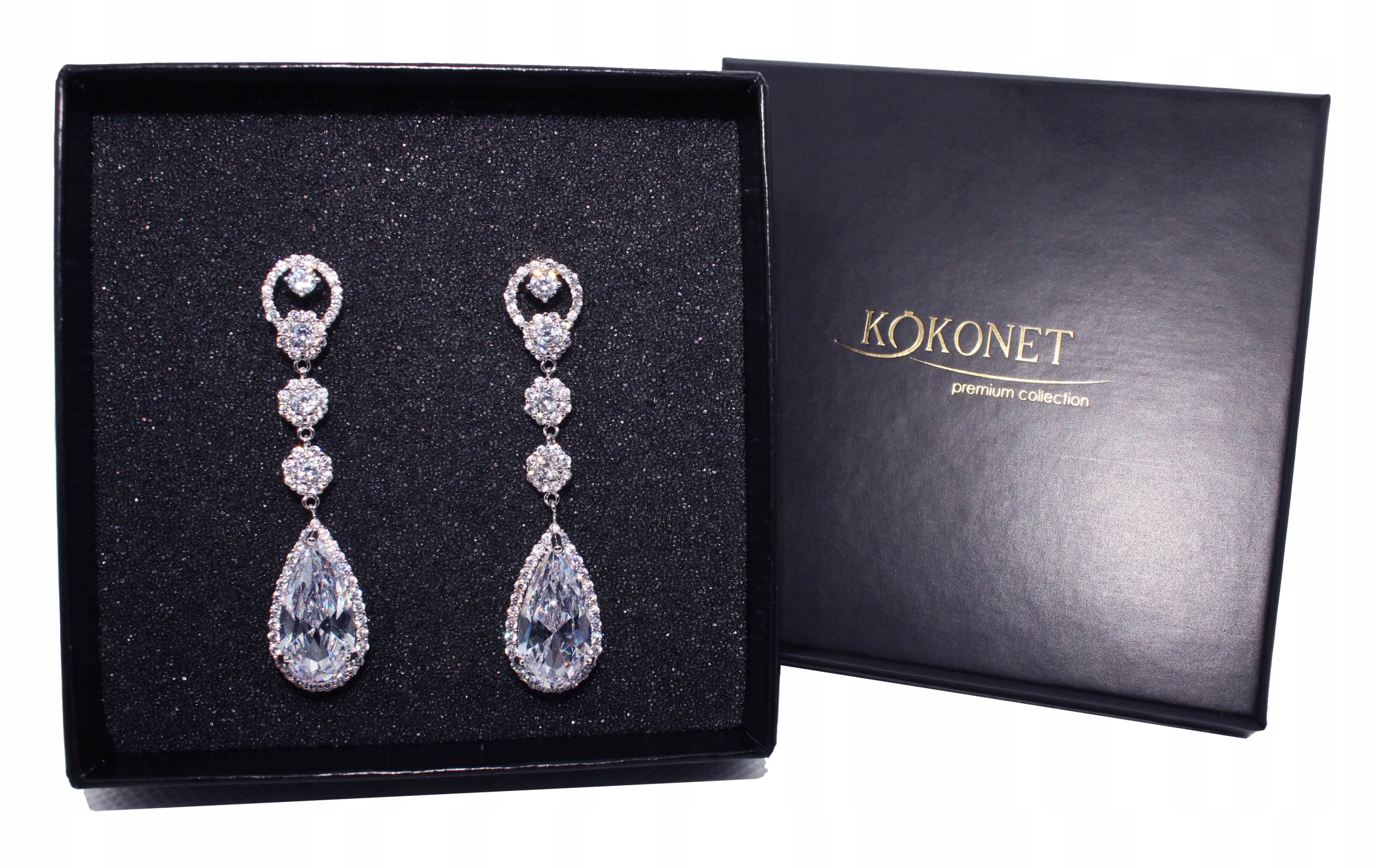 DLHÉ NÁUŠNICE štíhle mandle SWAROVSKI