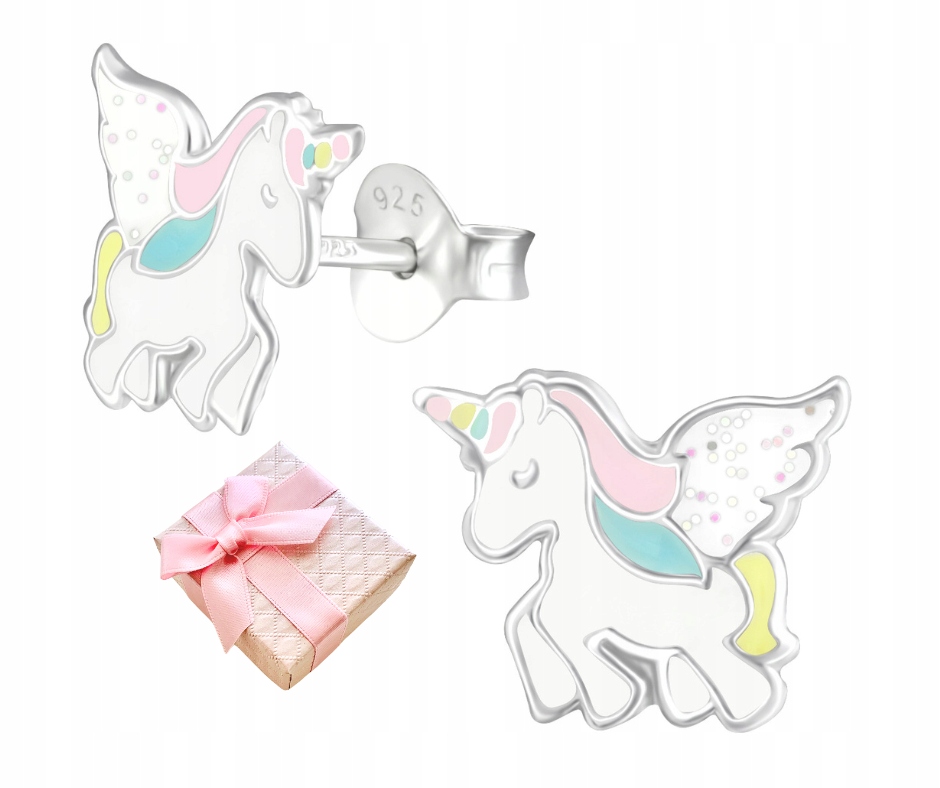UNICORN Náušnice pre darček pre darček 925