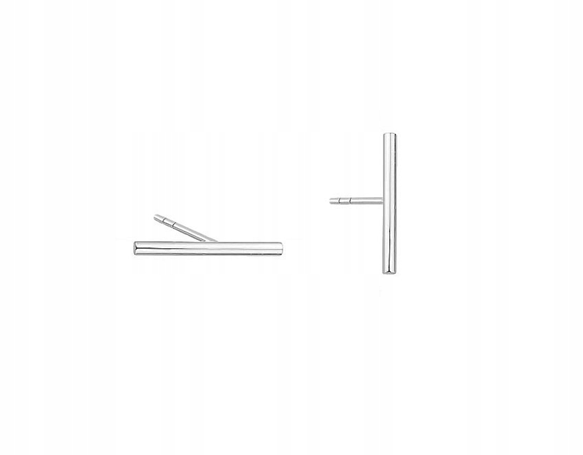 Náušnice tyčiniek Minimalistické striebro 925