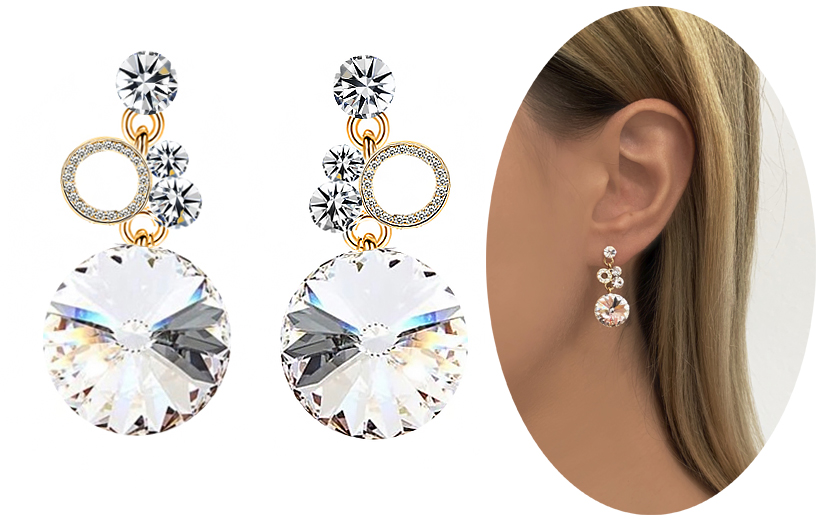 SWAROVSKI ZLATÁ SVADBA SVADOBNÉ NÁUŠNICE