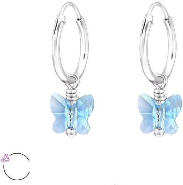 NÁUŠNICE SWAROVSKI SILVER darčekové KOLESÁ kubický zirkón 12