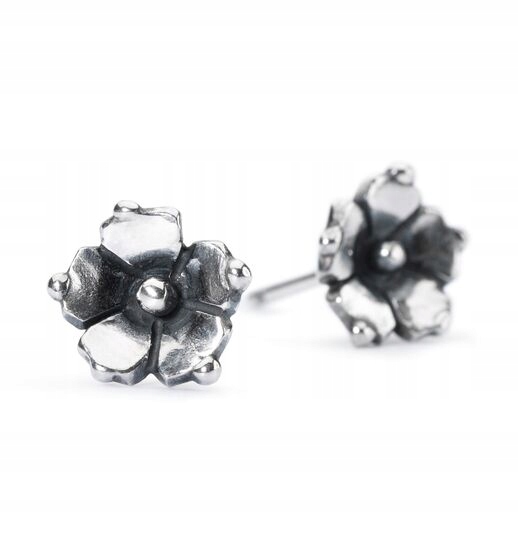 Trollbeads náušnice, cvočky Carolina Jessamine