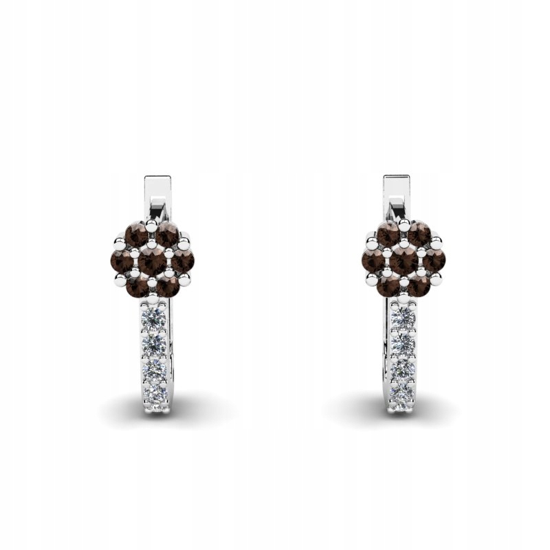 Náušnice bieleho zlata a diamanty 0,26ct