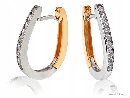 Náušnice ZAP English White and Yellow Gold GK063