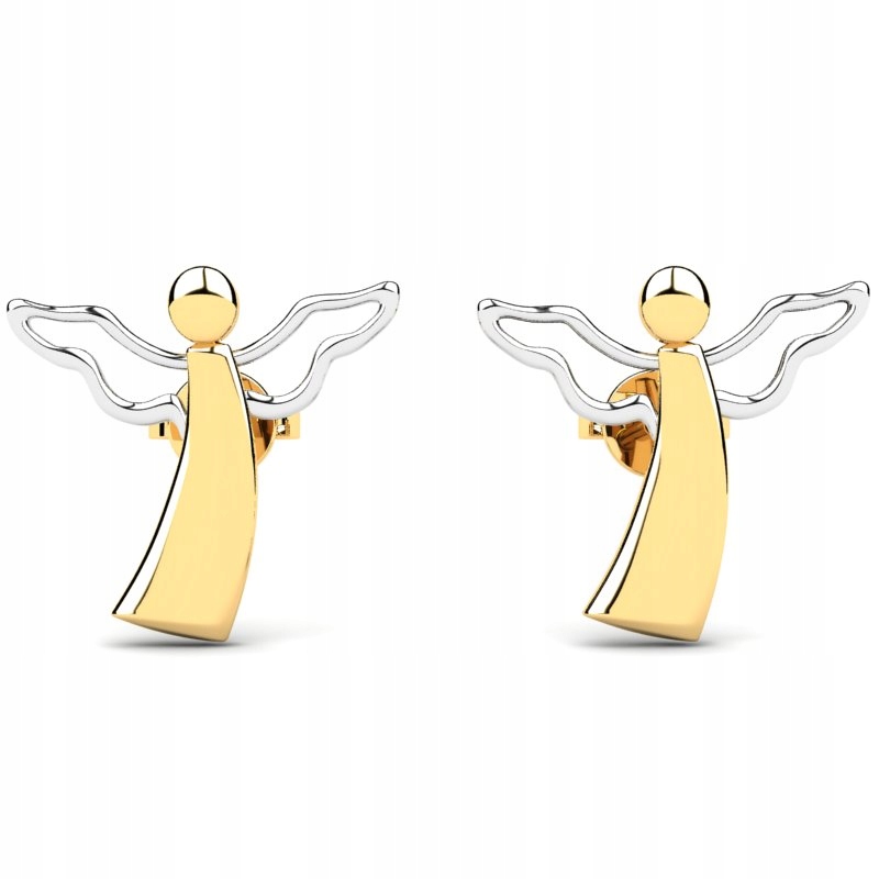 ZLATÉ GLOSSY ANGELS NÁUŠNICE 14KR