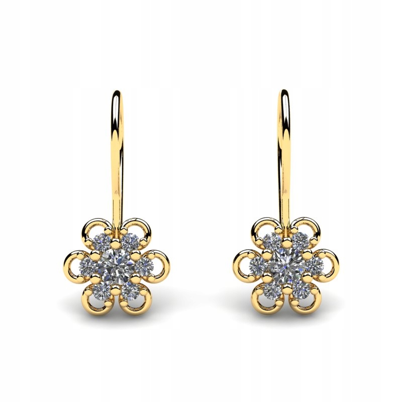 NÁUŠNICE ZLATÝCH HVIEZD SWAROVSKI 14KARAT