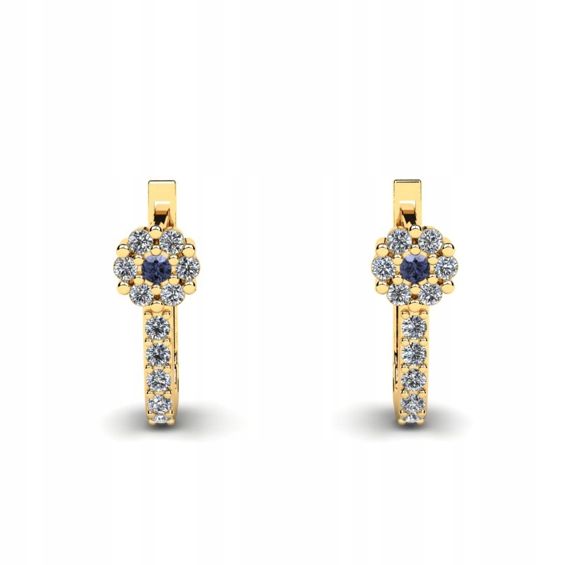 Náušnice Zlaté hviezdy Tanzanity Diamonds 0,26Ct