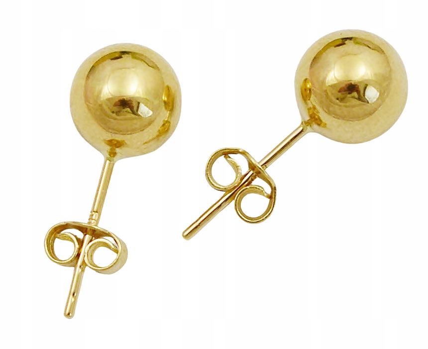 Náušnice Zlaté gule 7 mm / zlato pr. 585 !!!