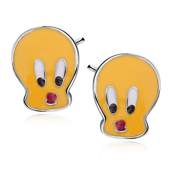 NÁUŠNICE ag925 TWEETY krabička na venovanie vtákov K248L