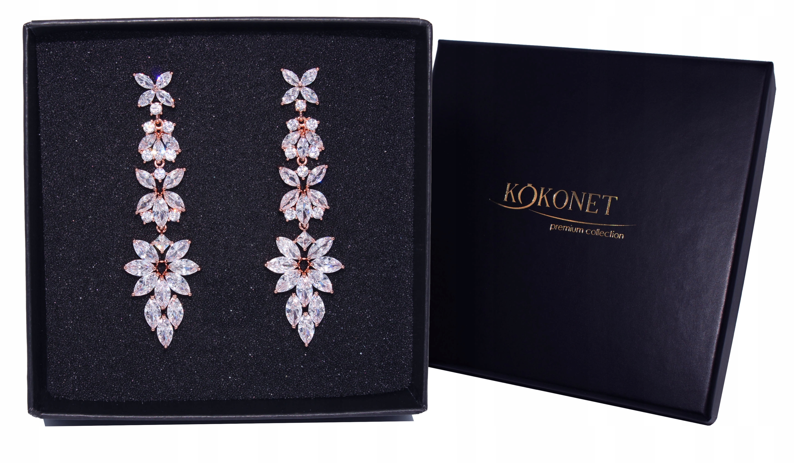 NÁUŠNICE kvety svadobné SVADBA swarovski BOHO ruža