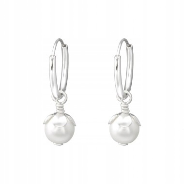 NÁUŠNICE SILVER BEAD DARČEK PRE DIEVČATÁ