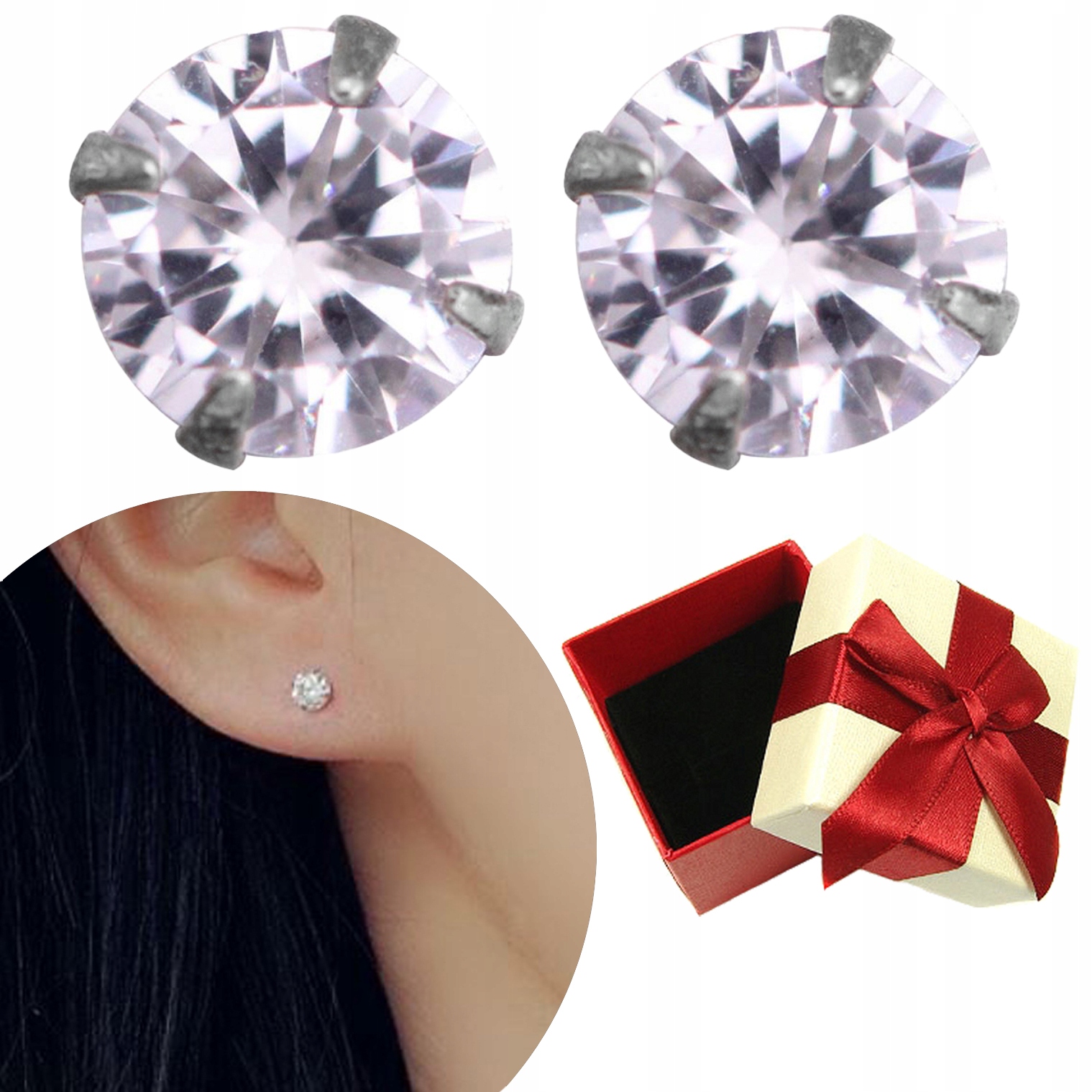 Striebro Pr 925 náušnice s 3 mm zirkónom