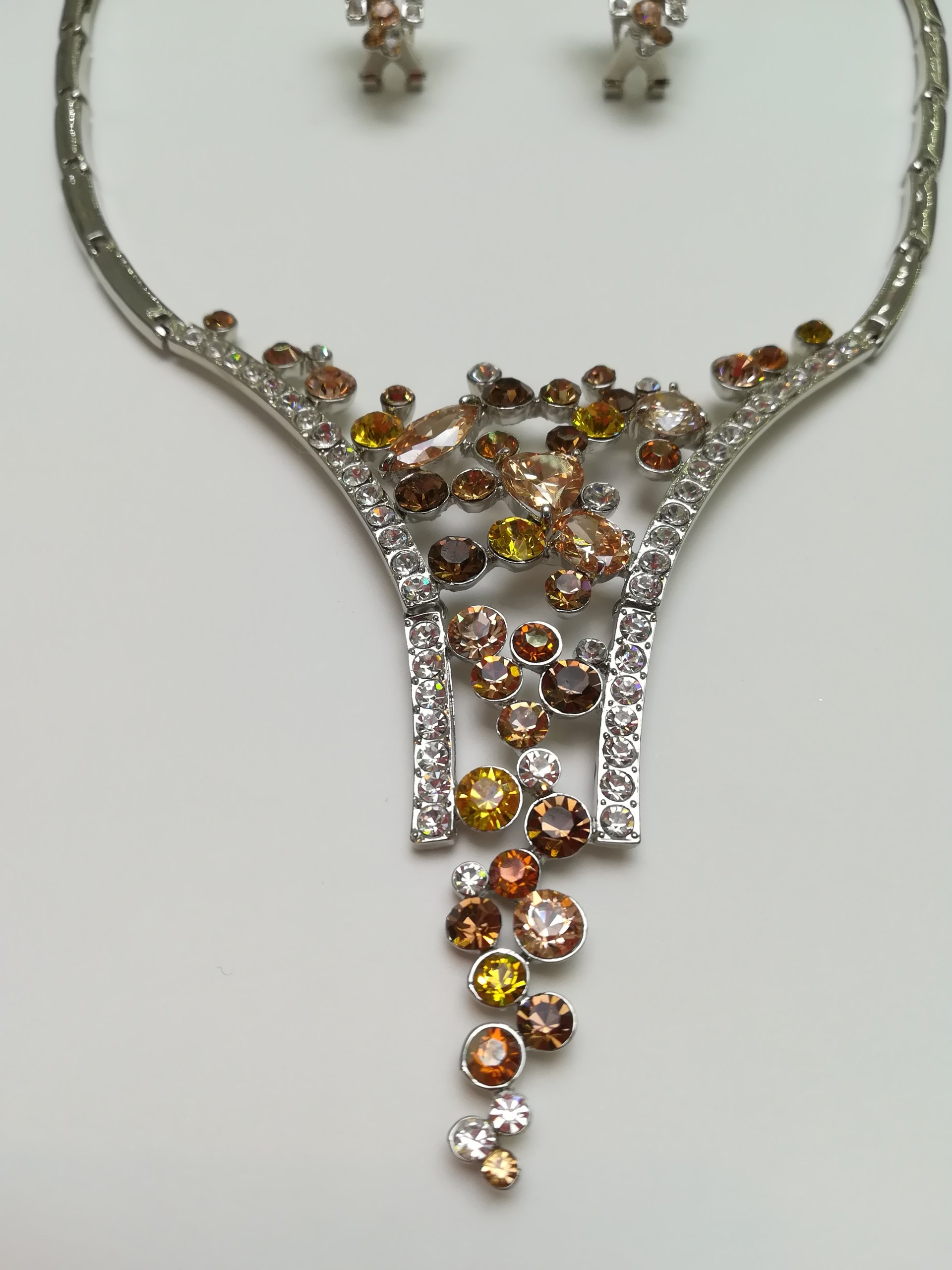 SWAROVSKI SVADOBNÁ STRIEBORNÁ "Jantárová"