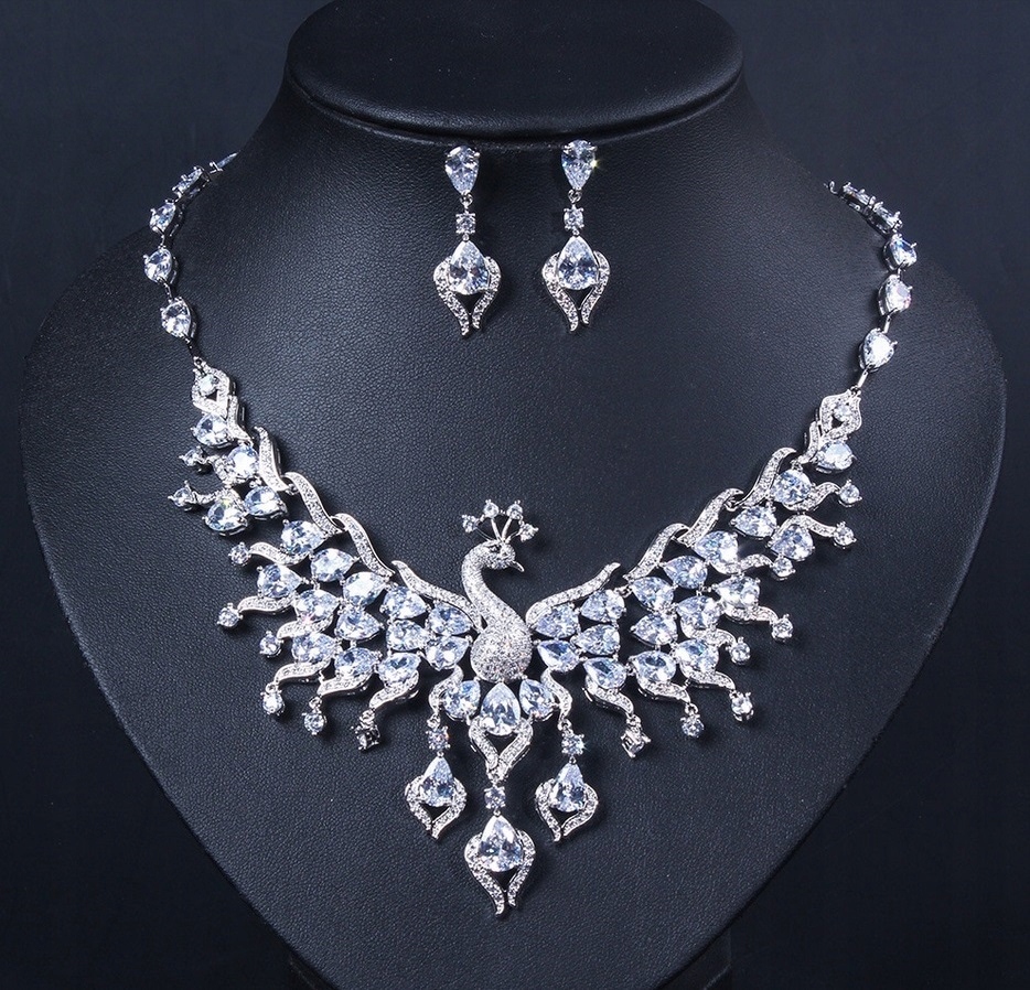 -% PAW SVADOBNÁ BIŽUTÉRIA SADA STRIEBORNÝ DIAMANT