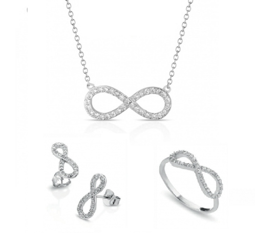 STRIEBORNÁ BIŽUTÉRIA SADA INFINITY PR.925