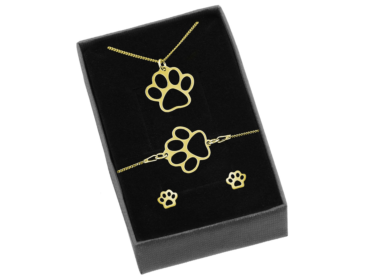 Celebrity Set Paw Paw Openwork náušnice 24k