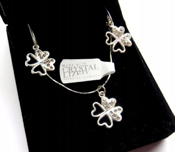 SWAROVSKI SADA CLOVER SILVER 925