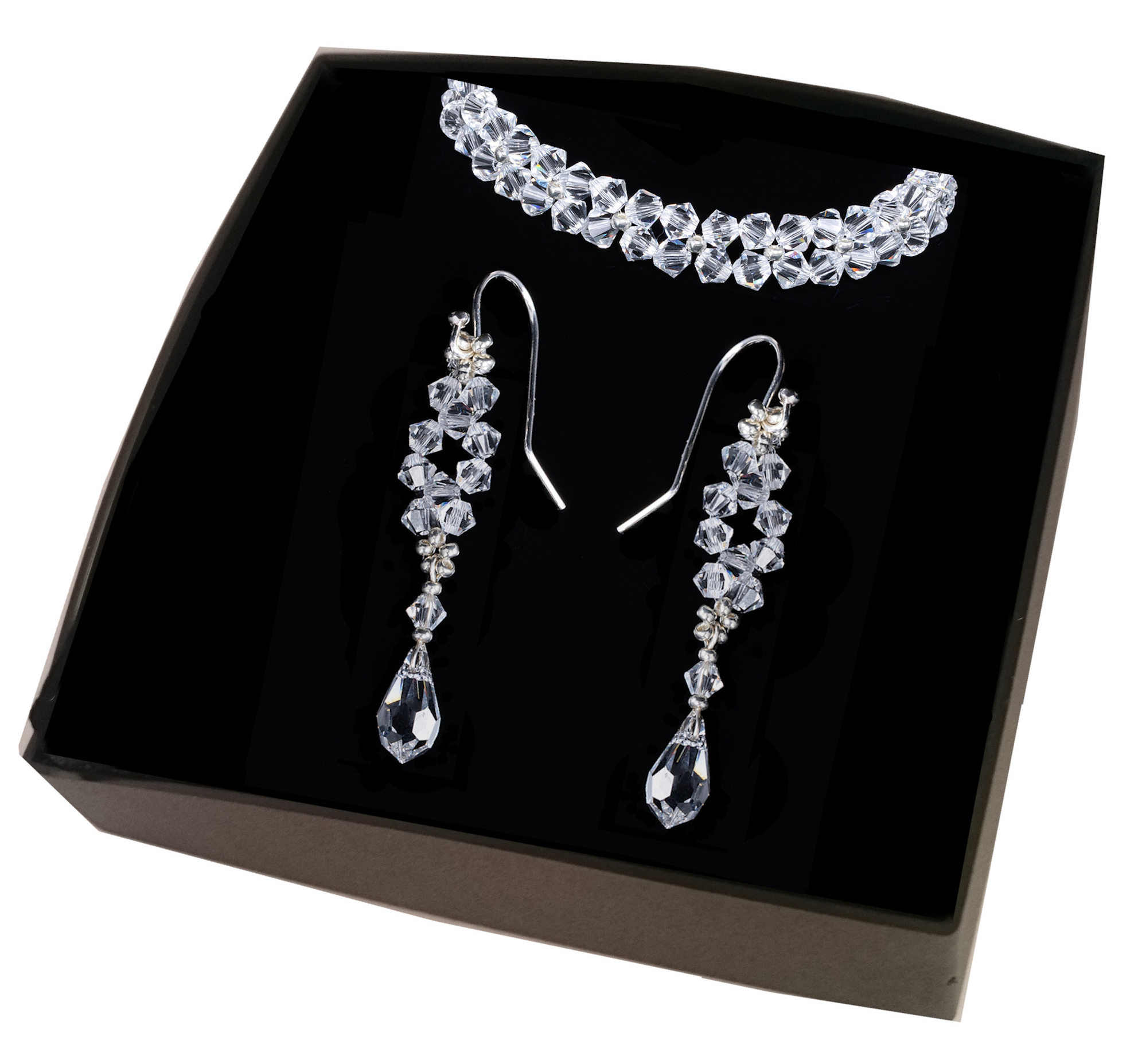 SADA NÁUŠNICE SWAROVSKI Svadobný náramok 925