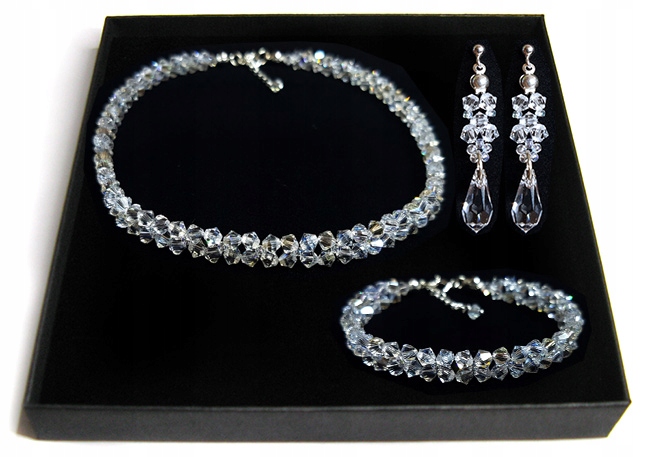 SADA svadobných kryštálov Swarovski Crystal obojok