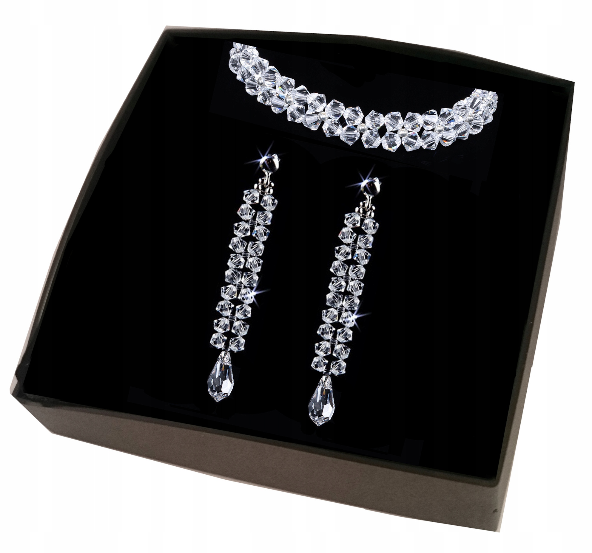 SADA svadobných kvapiek krištáľov SWAROVSKI