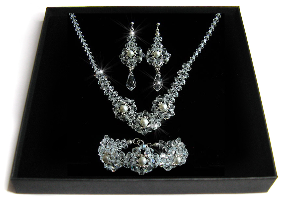 SADA krištáľov a perál Swarovski CRYSTAL