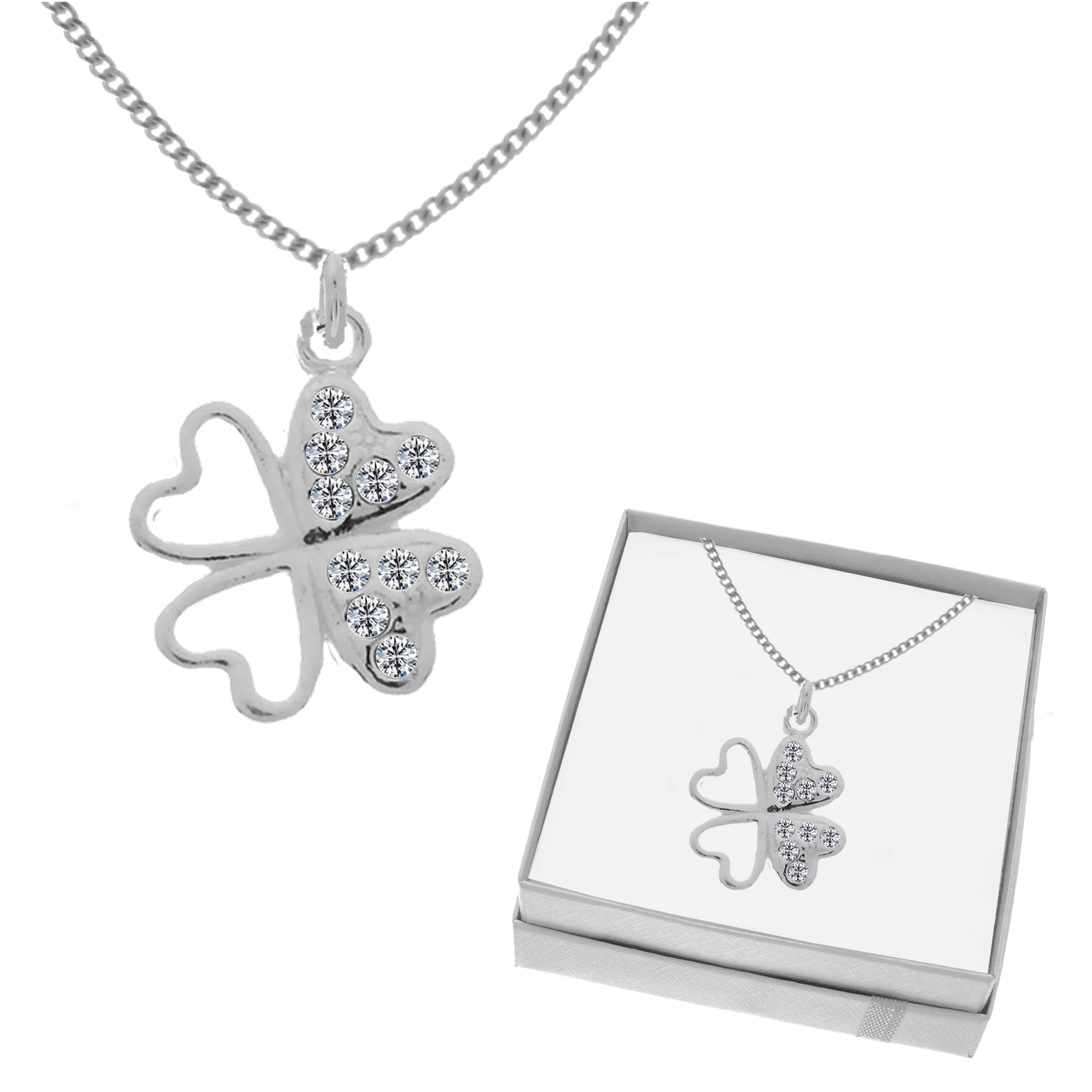 CLOVER NECKLACE KR. SWAROVSKI SILVER 925