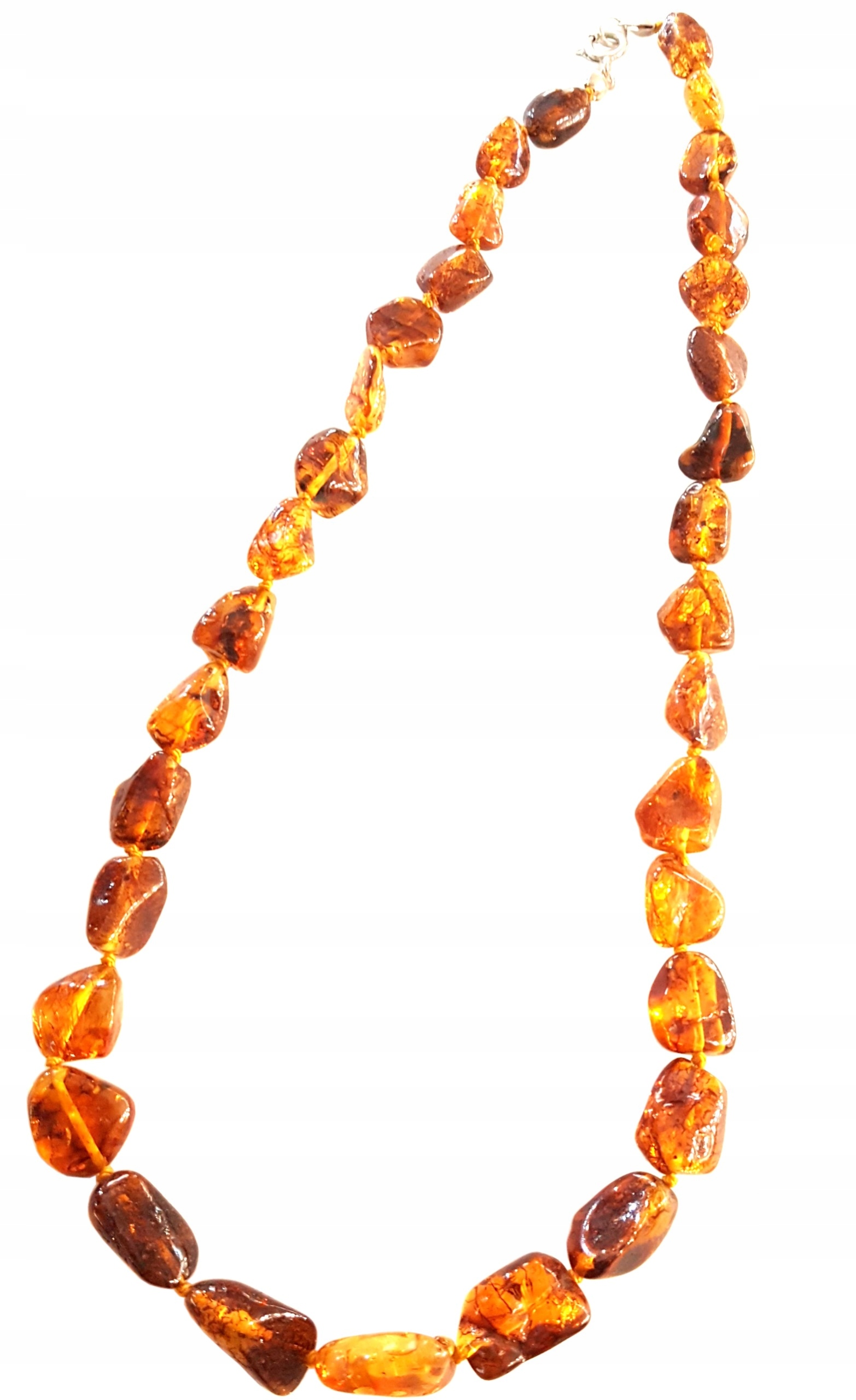 Amber korálky - brúsené * fazule * -ł. 48 cm