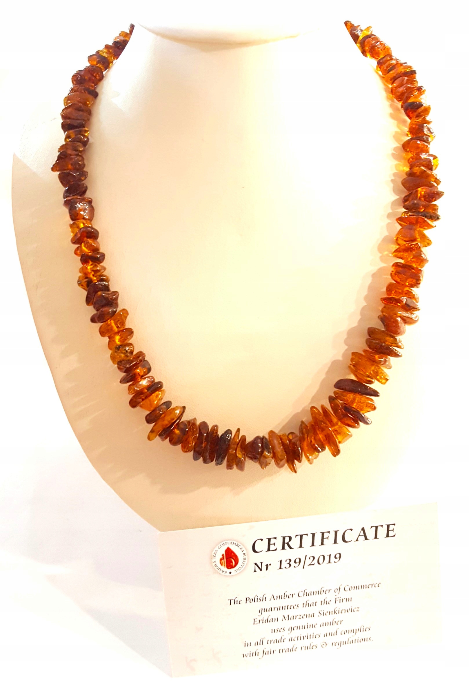 Amber Corals -vyleštená štítna žľaza -45 cm