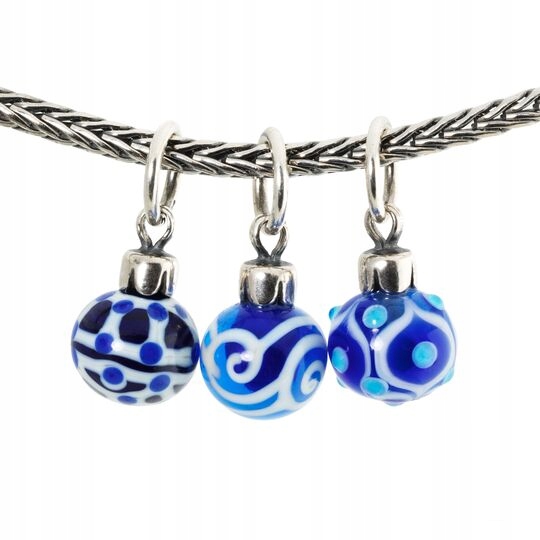 Trollbeads Body, modré vianočné ozdoby