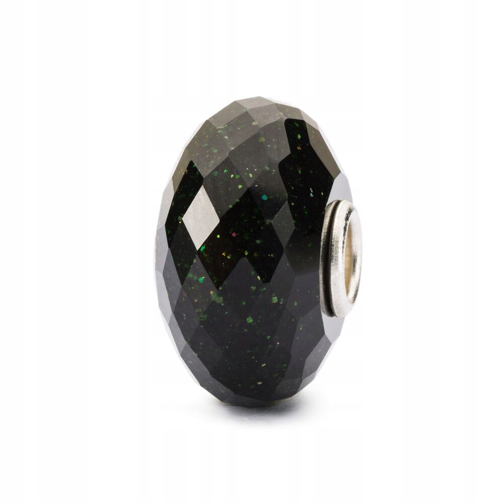 Trrolbeads Bead, fazetovaný zelený goldstone korálky