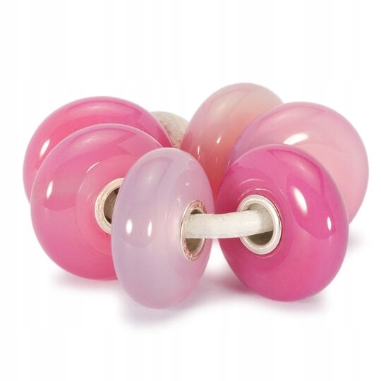 Trollbeads Bead, súprava ružového agátu