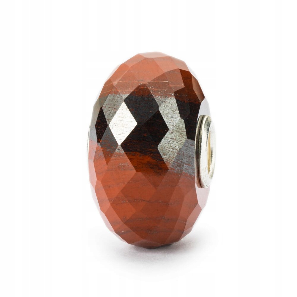 Trollbeads Bead, Red Chalcedony s hematitom