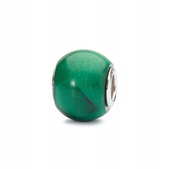 Trollbeads, guľatá malachitové korálky