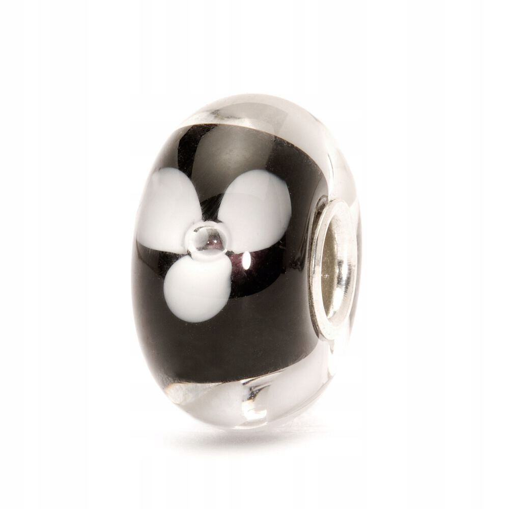 Trollbeads Bead, biele kvetinové korálky
