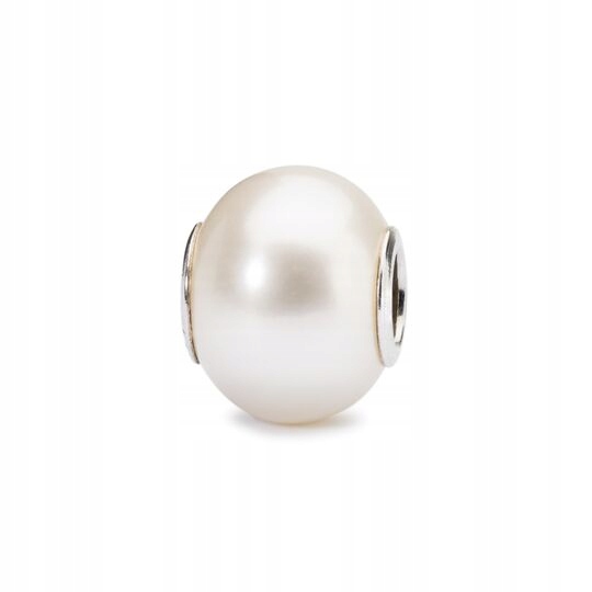 Trollbeads, biele perlové korálky