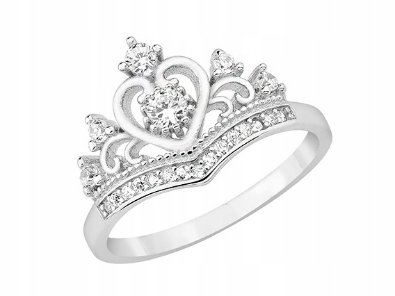 KORUNKA strieborný prsteň RHODIUM ZIRCONIA veľkosť 17